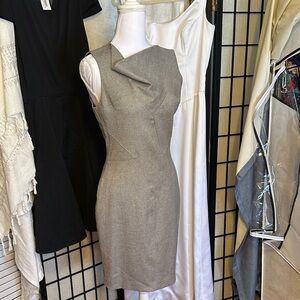 Helmut Lang One Shoulder Gray Dress